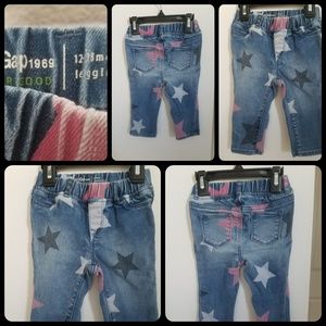 Baby Gap Jeans Leggings with star print
